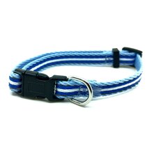 Nobleza nylonový obojok s reflexným prešitím 1 x 15 - 30 cm modrý